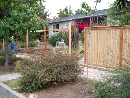 Bamboo/Redwood frame and Mahogany gate