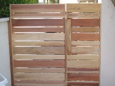 Redwood horizontal boards,(Gate)