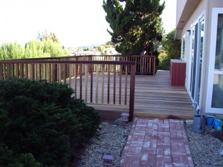 Redwood deck view 1